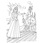 Dibujo para colorear La Princesa Y Malefica Para Colorear