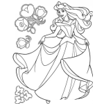 Dibujo para colorear Colorear Vestido De Princesa Precioso