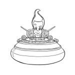 Dibujo para colorear Colorear A Jimy Neutron En Su Nave