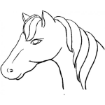 Dibujo para colorear Colorear Cabeza De Caballo