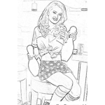 Dibujo para colorear Holly Madison Coloring Page