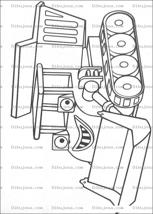 Dibujo para colorear El tractor de volteo de Bob