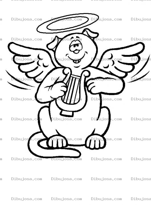 Dibujo para colorear Colorear Perro Angelito