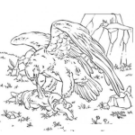 Dibujo para colorear Colorear Aguila Comiendo Un Conejo