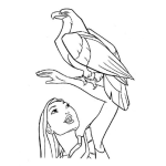 Dibujo para colorear Colorear Aguila En Antebrazso De Pocahontas