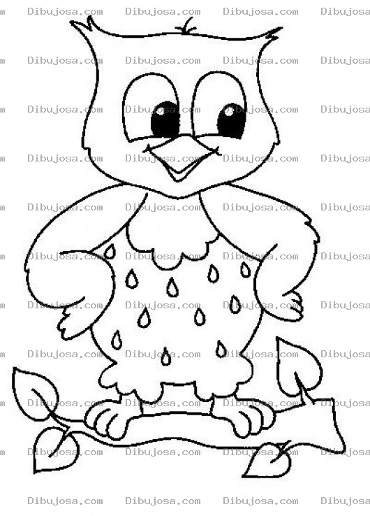 Dibujo para colorear Colorear Tecolote Infantil