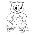 Dibujo para colorear Colorear Tecolote Infantil