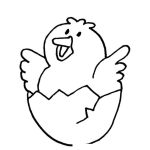 Dibujo para colorear Colorear Pollito En Cascaron