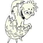 Dibujo para colorear Dibujo De Pollito En Cascaron