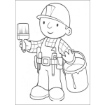 Dibujo para colorear Bob Pintando