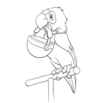 Dibujo para colorear Colorear Loro