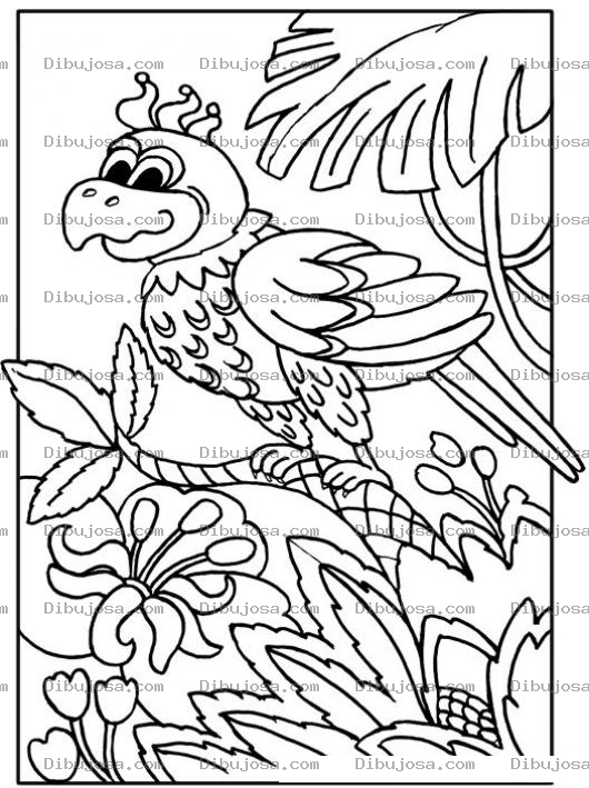 Dibujo para colorear Pintar Periquita
