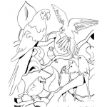 Dibujo para colorear Colorear Pericas