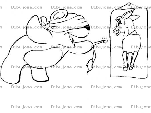 Dibujo para colorear Colorear Juego De La Cola Del Burro