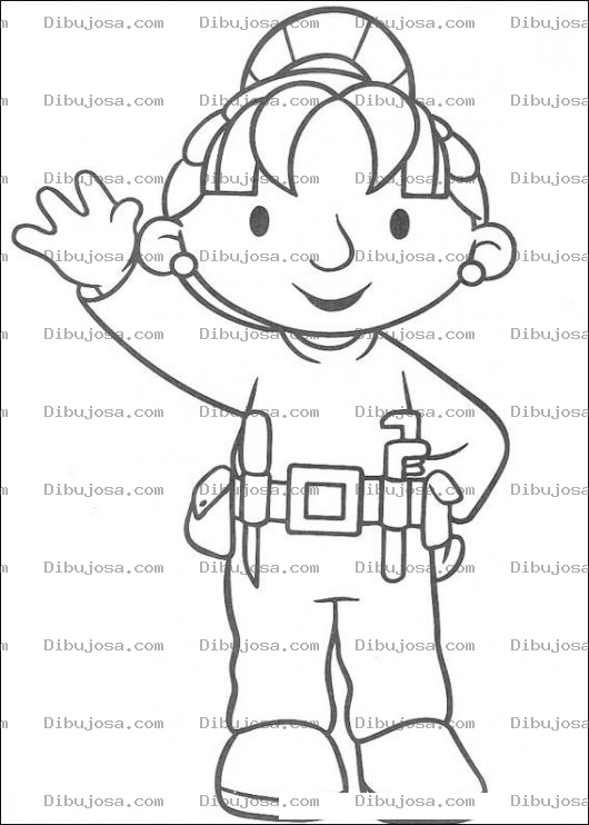 Dibujo para colorear La novia de Bob el constructor