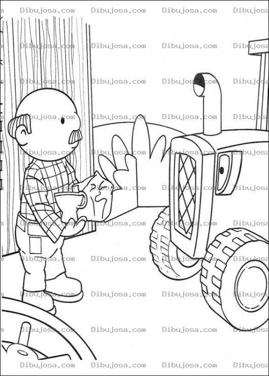 Dibujo para colorear El papa de Bob el constructor
