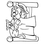 Dibujo para colorear Colorear Gato En Cama