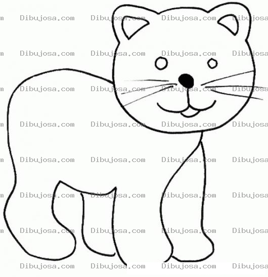 Dibujo para colorear Colorear Gato Sin Cola