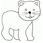Dibujo para colorear Colorear Gato Sin Cola