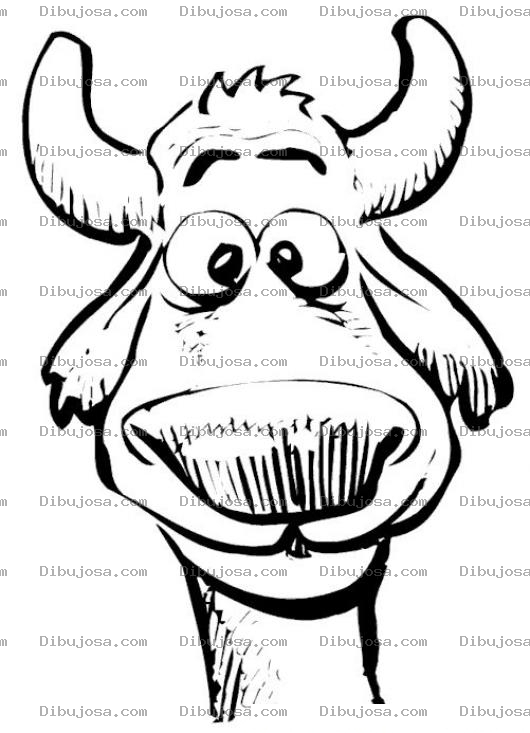Dibujo para colorear Colorear Cara De Vaca