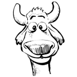 Dibujo para colorear Colorear Cara De Vaca
