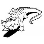 Dibujo para colorear Colorear Cocodrilo Hambriento