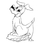 Dibujo para colorear Colorear Perrito Pescando