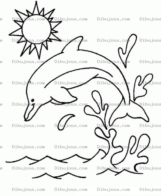 Dibujo para colorear Colorear El Salto Del Delfin