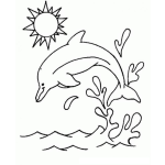 Dibujo para colorear Colorear El Salto Del Delfin