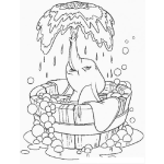 Dibujo para colorear Colorear Dumbo Banandose En Una Benera