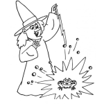 Dibujo para colorear Colorear Bruja Con Sapo
