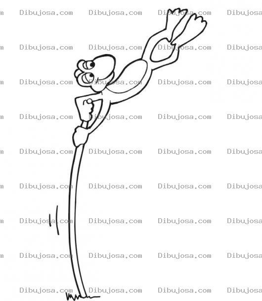 Dibujo para colorear Colorear Rana Saltando Con Garrocha