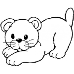 Dibujo para colorear Colorear Cachorro Leon