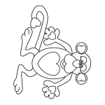 Dibujo para colorear Clorear Mono Enamorado