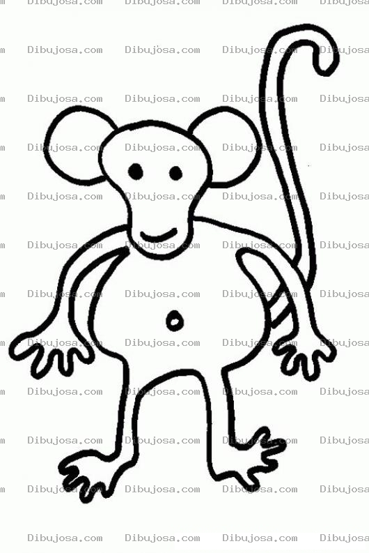 Dibujo para colorear Colorear Mono Raton