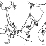 Dibujo para colorear Colorear Monos En Arbol