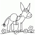 Dibujo para colorear Colorear Burrito Sobre Flores