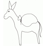 Dibujo para colorear Clorear Burro Con Carga
