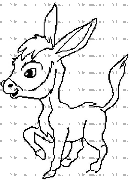 Dibujo para colorear Dibujo De Un Burrito Para Pintar