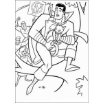 Dibujo para colorear Superman rescatando un gato