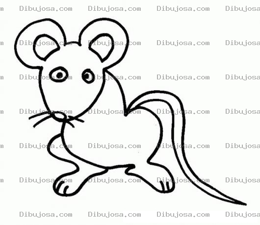 Dibujo para colorear Raton Sin Manos