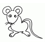 Dibujo para colorear Raton Sin Manos