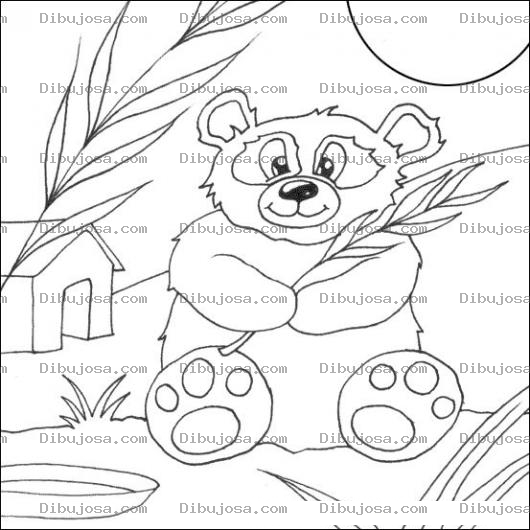 Dibujo para colorear Pintar Osito Panda
