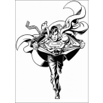 Dibujo para colorear Superman convirtiendose