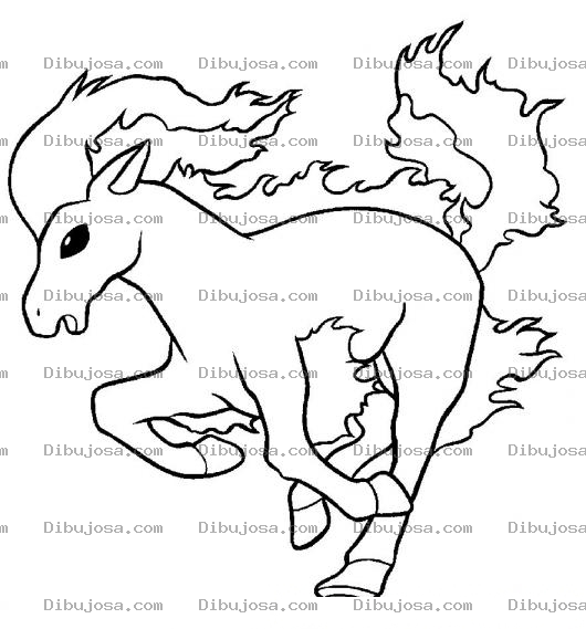 Dibujo para colorear Colorear Pony De Fuego