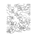Dibujo para colorear Colorear Ardillas En Un Arbol