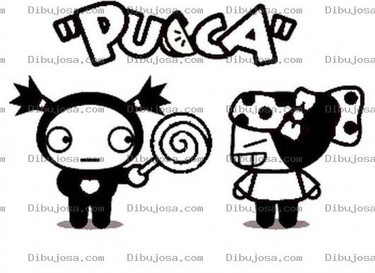 Dibujo para colorear Puca con una paleta