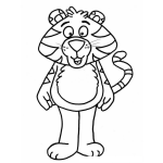 Dibujo para colorear Colorear Tigre Parado En Dos Patas
