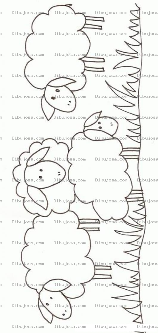 Dibujo para colorear Colorear Ovejitas