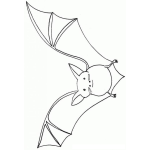 Dibujo para colorear Pintar Murcielago